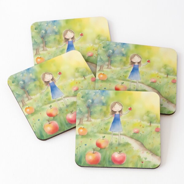 Item preview, Playful Girl in Apple Garden designed and sold by CalmnessbyChoice.