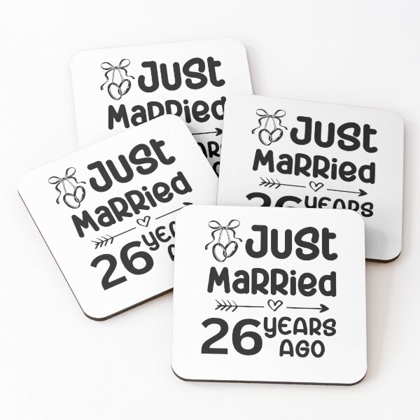 Item preview, Just Married 26 Years Ago, 26th Wedding Anniversary for Men & Women designed and sold by Mozaic Clothes.