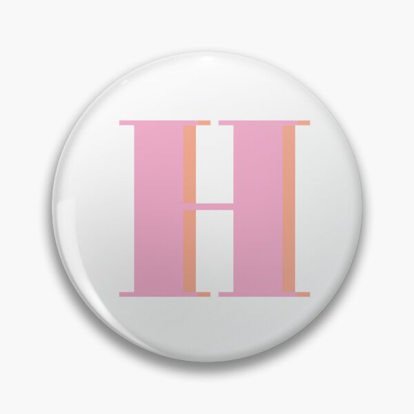 Item preview, Letter H in pastel pink – Cute Alphabet Initial Monogram Design designed and sold by Monika Howarth.