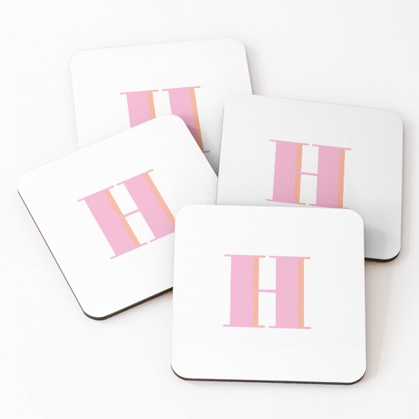 Item preview, Letter H in pastel pink – Cute Alphabet Initial Monogram Design designed and sold by Monika Howarth.