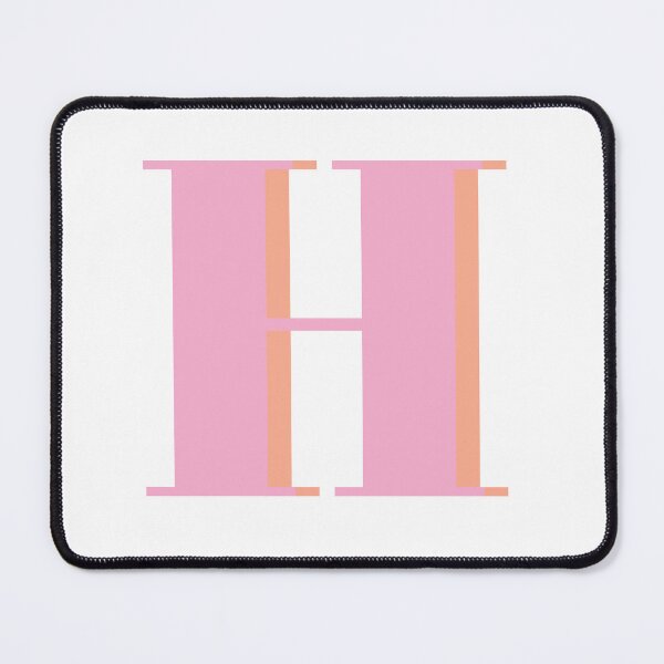 Item preview, Letter H in pastel pink – Cute Alphabet Initial Monogram Design designed and sold by Monika Howarth.