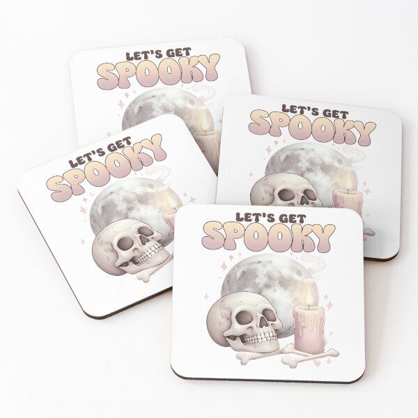 Item preview, Let’s Get Spooky – Pastel Goth Skull, Candle & Moon Halloween Design designed and sold by baggycatsworld.