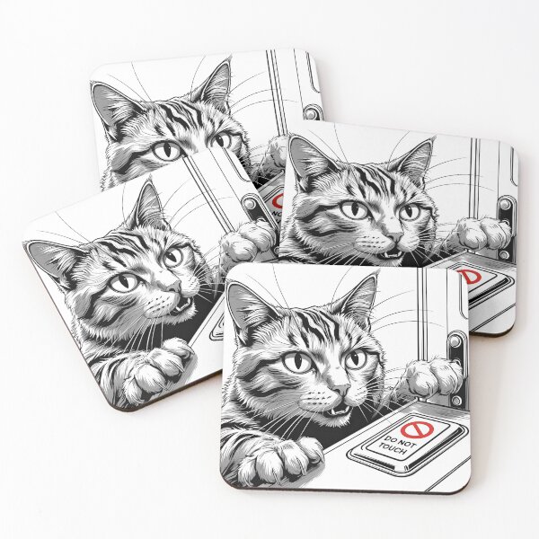 Item preview, cat don't touch button designed and sold by StudioURB.