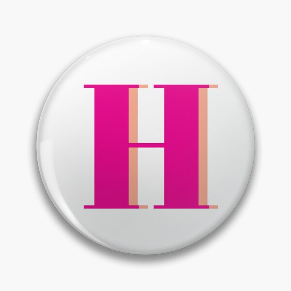 Item preview, Letter H in hot pink – Cute Alphabet Initial Monogram Design designed and sold by Monika Howarth.