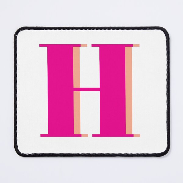 Item preview, Letter H in hot pink – Cute Alphabet Initial Monogram Design designed and sold by Monika Howarth.