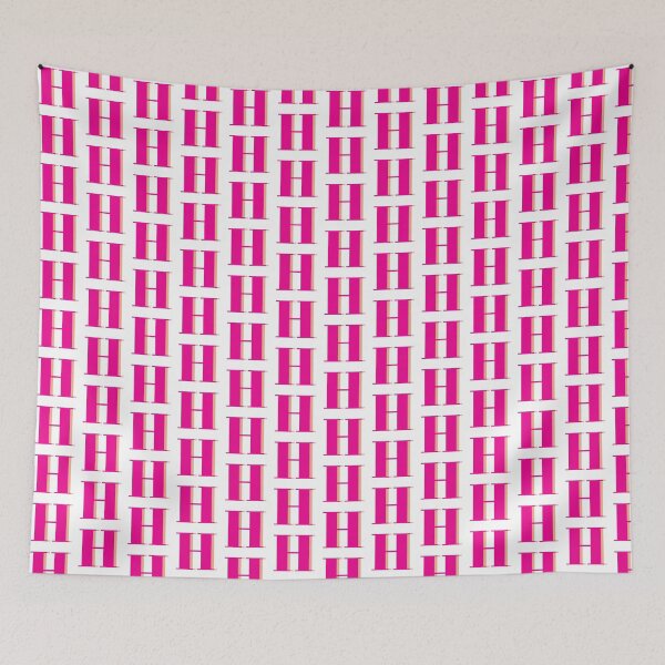 Item preview, Letter H in hot pink – Cute Alphabet Initial Monogram Design designed and sold by Monika Howarth.