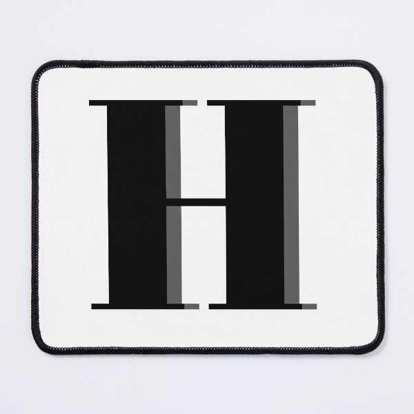 Item preview, Letter H in black – Cute Alphabet Initial Monogram Design designed and sold by Monika Howarth.