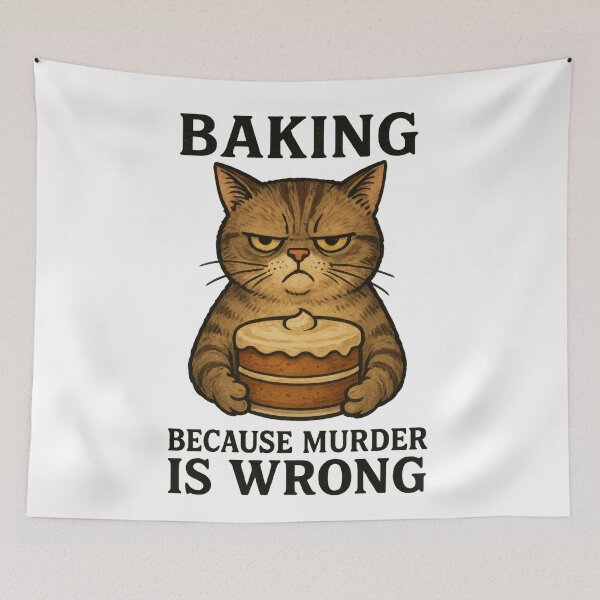 Item preview, Baked Goods and Fury: A Feline's Coping Mechanism designed and sold by Enea Kelo.