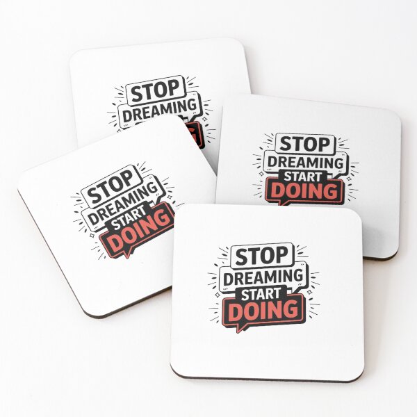Item preview, Stop Dreaming Start Doing Motivational Graphics Design Print designed and sold by NxtGrove.
