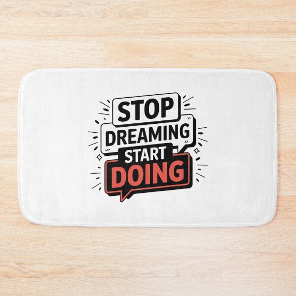 Item preview, Stop Dreaming Start Doing Motivational Graphics Design Print designed and sold by NxtGrove.