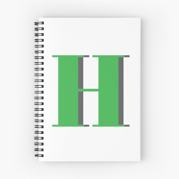 Item preview, Letter H in green – Cute Alphabet Initial Monogram Design designed and sold by Monika Howarth.