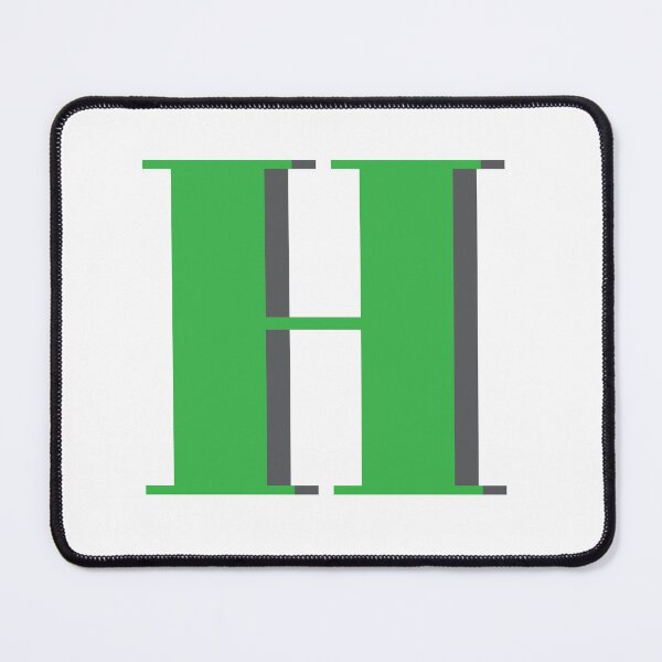 Item preview, Letter H in green – Cute Alphabet Initial Monogram Design designed and sold by Monika Howarth.