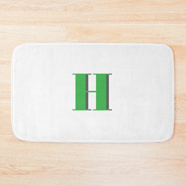 Item preview, Letter H in green – Cute Alphabet Initial Monogram Design designed and sold by Monika Howarth.