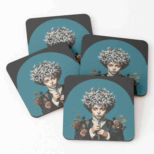 Item preview, Roses and Blade vintage kitsch portrait designed and sold by Vintage Designs +.