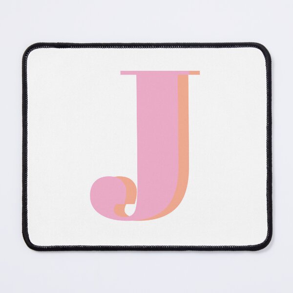 Item preview, Letter J in pastel pink – Cute Alphabet Initial Monogram Design designed and sold by Monika Howarth.