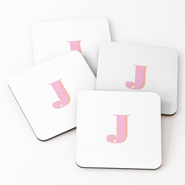 Item preview, Letter J in pastel pink – Cute Alphabet Initial Monogram Design designed and sold by Monika Howarth.