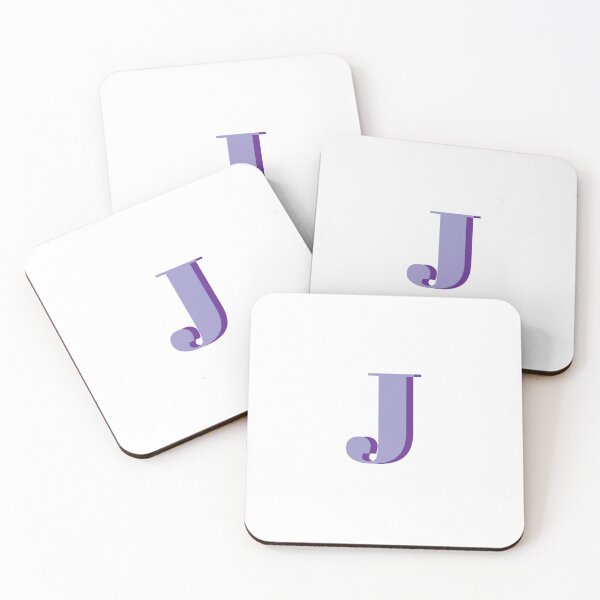 Item preview, Letter J in purple – Cute Alphabet Initial Monogram Design designed and sold by Monika Howarth.