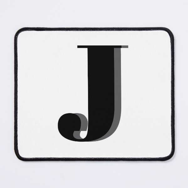 Item preview, Letter J in black – Cute Alphabet Initial Monogram Design designed and sold by Monika Howarth.