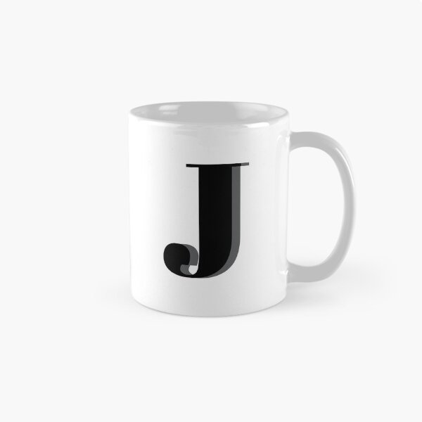 Item preview, Letter J in black – Cute Alphabet Initial Monogram Design designed and sold by Monika Howarth.