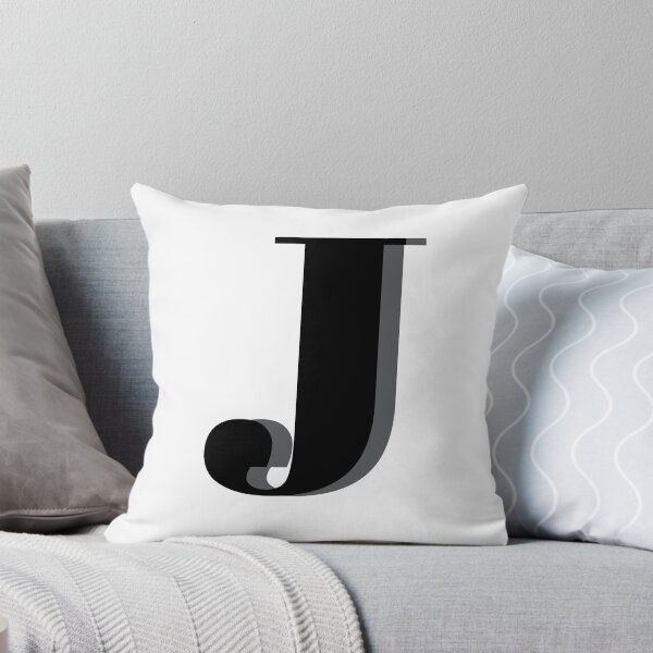 Item preview, Letter J in black – Cute Alphabet Initial Monogram Design designed and sold by Monika Howarth.