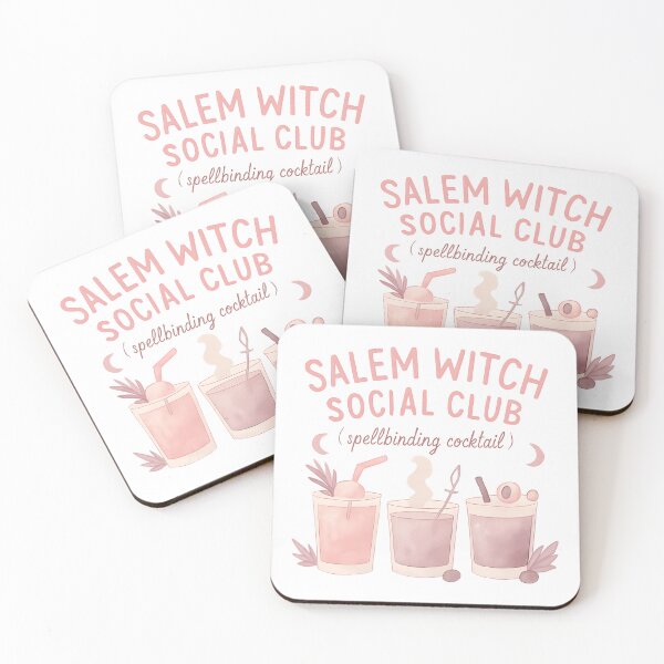 Item preview, Salem Witch Social Club – Sweet and Spooky Pastel Goth Halloween Cocktails Design designed and sold by baggycatsworld.