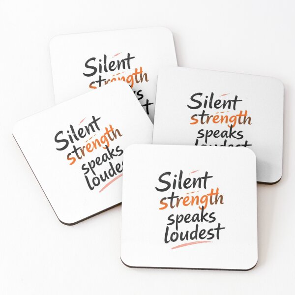 Item preview, : Force Silencieuse – Citation Motivée. Silent Strength – Motivational Quote Tee designed and sold by Drawingshirts.