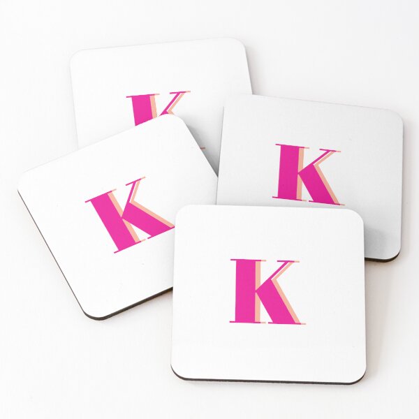 Item preview, Letter K in hot pink – Cute Alphabet Initial Monogram Design designed and sold by Monika Howarth.