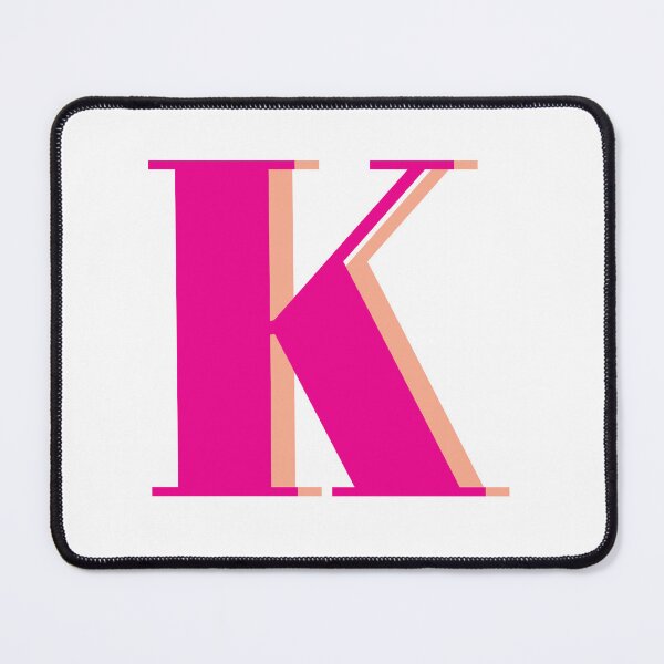 Item preview, Letter K in hot pink – Cute Alphabet Initial Monogram Design designed and sold by Monika Howarth.