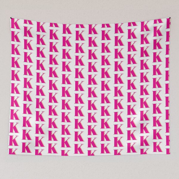 Item preview, Letter K in hot pink – Cute Alphabet Initial Monogram Design designed and sold by Monika Howarth.