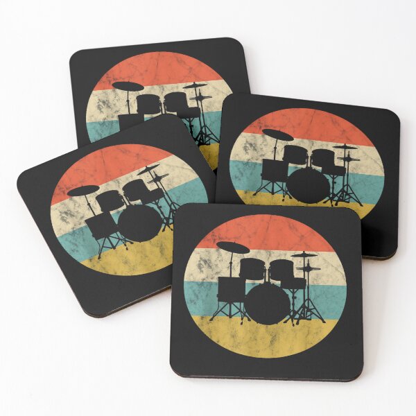 Item preview, retro drumset design a great gift for drummers designed and sold by musicianteez.