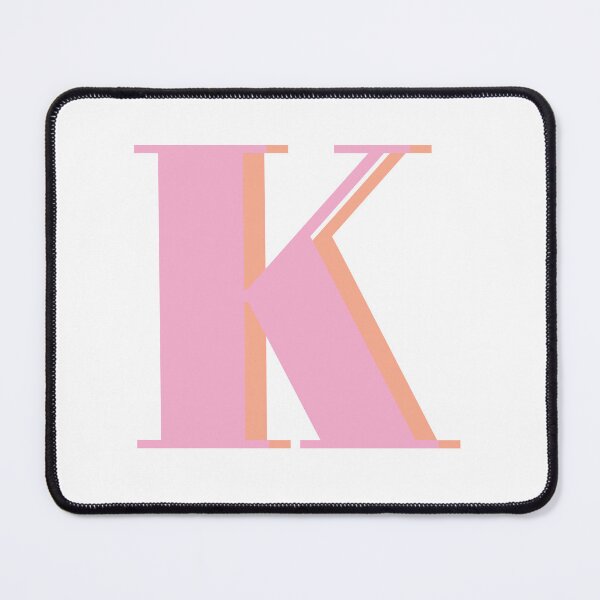 Item preview, Letter K in pastel pink – Cute Alphabet Initial Monogram Design designed and sold by Monika Howarth.