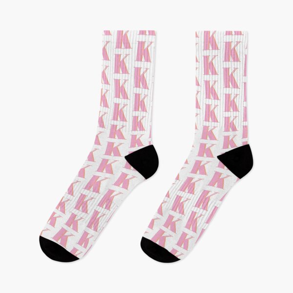 Item preview, Letter K in pastel pink – Cute Alphabet Initial Monogram Design designed and sold by Monika Howarth.