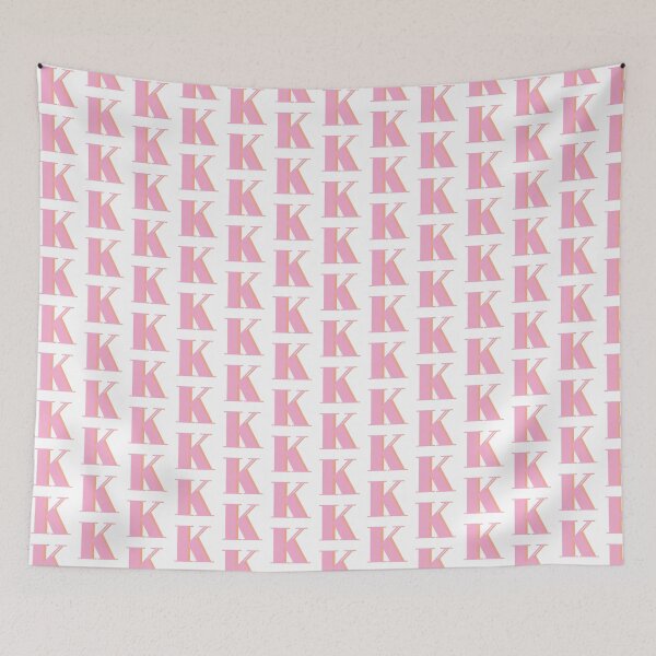 Item preview, Letter K in pastel pink – Cute Alphabet Initial Monogram Design designed and sold by Monika Howarth.