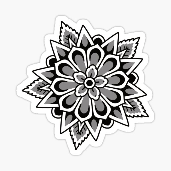 Item preview, big traditional mandala tattoo designed and sold by DylanBatesArt.