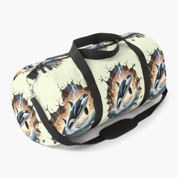 Item preview, Looking through a hole at a orca leaping out of the waves designed and sold by LoneAngel.