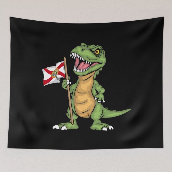Item preview, Florida Lover Kids Dinosaur Lover USA Florida Flag designed and sold by DSWShirts.