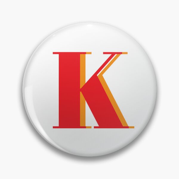 Item preview, Letter K in orange – Cute Alphabet Initial Monogram Design designed and sold by Monika Howarth.