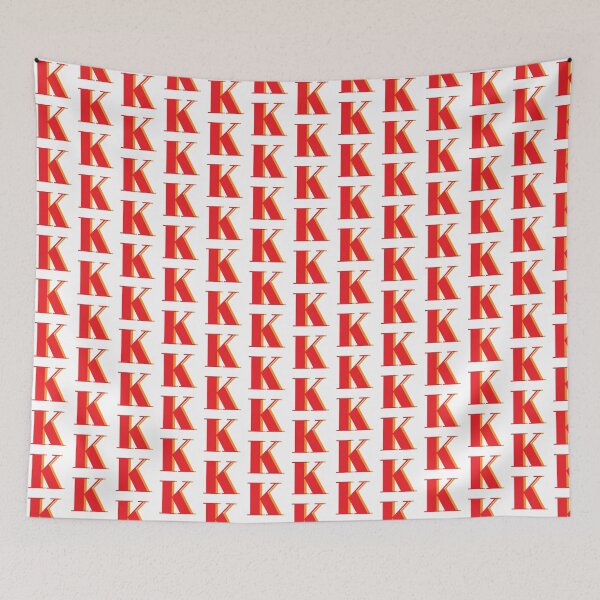 Item preview, Letter K in orange – Cute Alphabet Initial Monogram Design designed and sold by Monika Howarth.