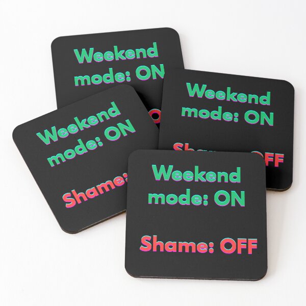 Item preview, Weekend Mode ON, Shame OFF – Retro Party Vibes designed and sold by ProDesignByMK.
