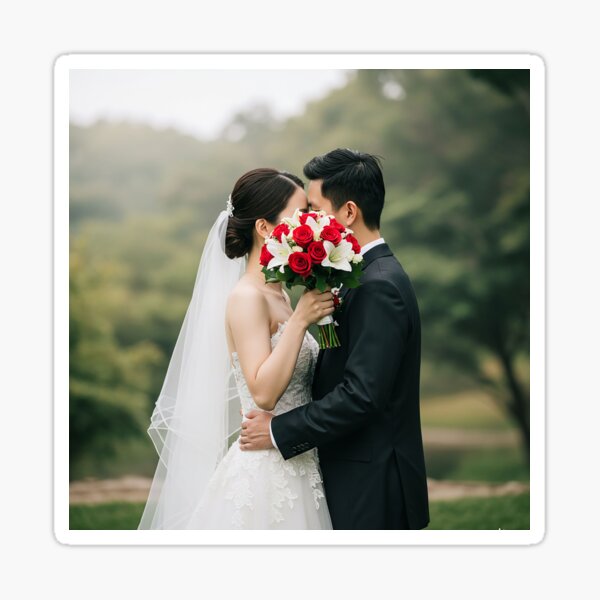Item preview, The bride and groom beyond the bouquet designed and sold by ready2pics.