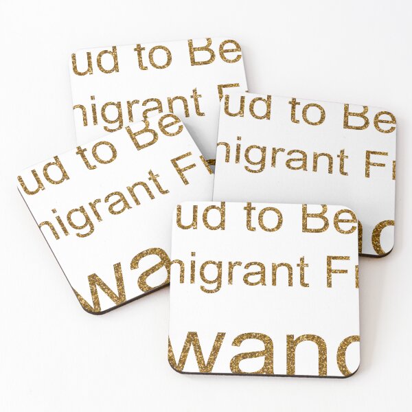 Item preview, PROUD TO BE AN IMMIGRANT FROM RWANDA SEQUIN designed and sold by TheIconSmith.