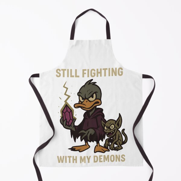 Item preview, Still Fighting With My Demons Duck Warlock Design designed and sold by TeeTimeTreasure.