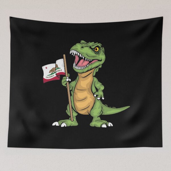 Item preview, California Lover Kids Dinosaur Lover USA California Flag designed and sold by DSWShirts.
