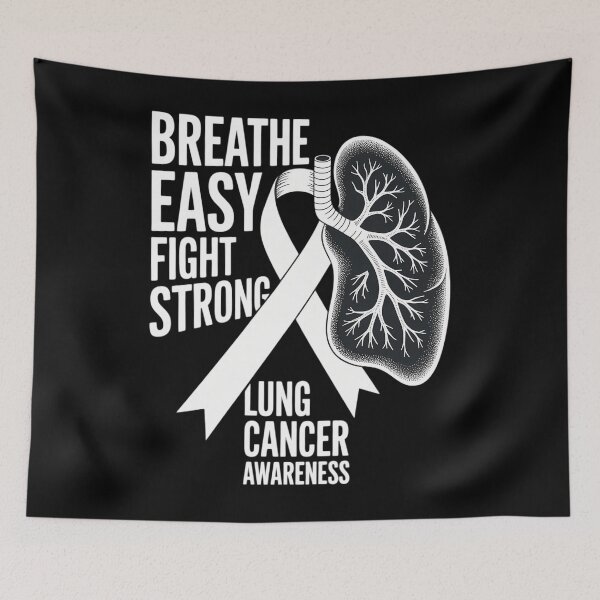 Item preview, Awareness Breathe Easy Lung Cancer White Ribbon designed and sold by aidenpier.