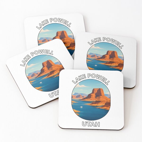 Item preview, Lake Powell Utah Travel Poster – Scenic Desert Lake Wall Art designed and sold by inkNext.