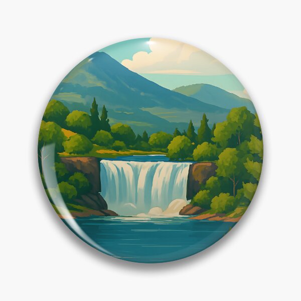 Item preview, Klamath Falls Oregon Travel Poster – Scenic Nature Art of Crater Lake & Pine Forest designed and sold by inkNext.