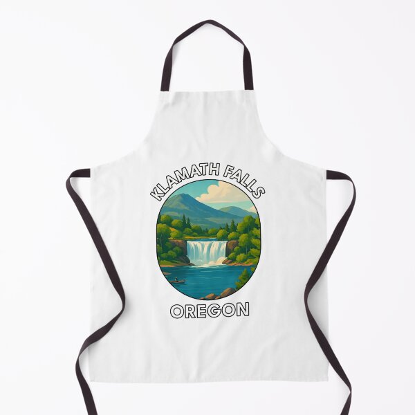 Item preview, Klamath Falls Oregon Travel Poster – Scenic Nature Art of Crater Lake & Pine Forest designed and sold by inkNext.