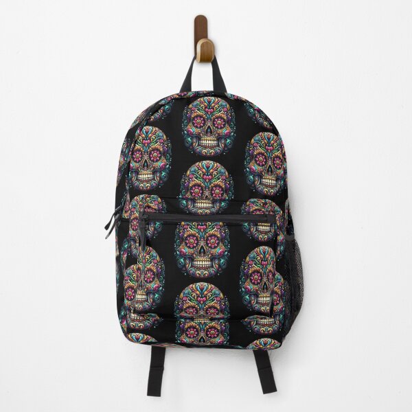 Item preview, Vibrant Sugar Skull Art – Day of the Dead Inspired Illustration designed and sold by Ojo de Lilith.
