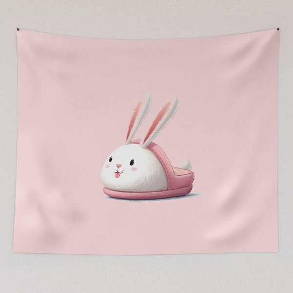 Item preview, Rabbit plush slippers designed and sold by DerSenat.