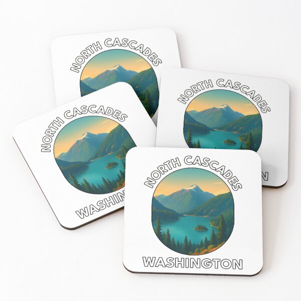 Item preview, North Cascades National Park Washington Vintage Travel Poster designed and sold by inkNext.